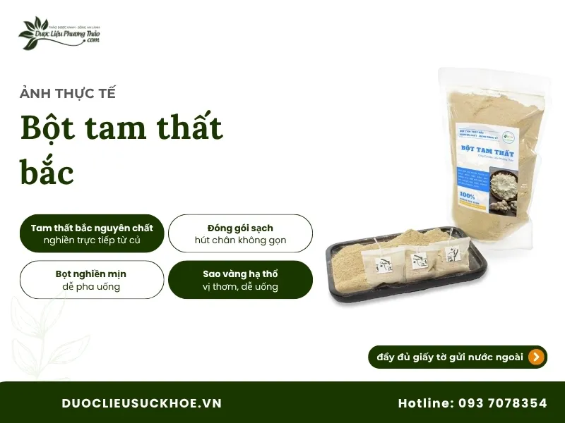 Ảnh thực tế bột tam thất bắc