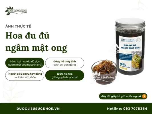Ảnh thực tế hoa đu đủ đực ngâm mật ong