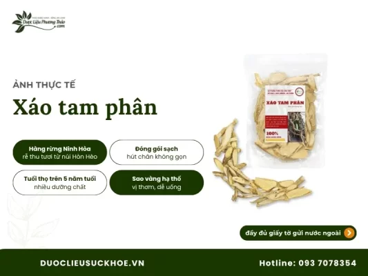 Ảnh thực tế cây xáo tam phân