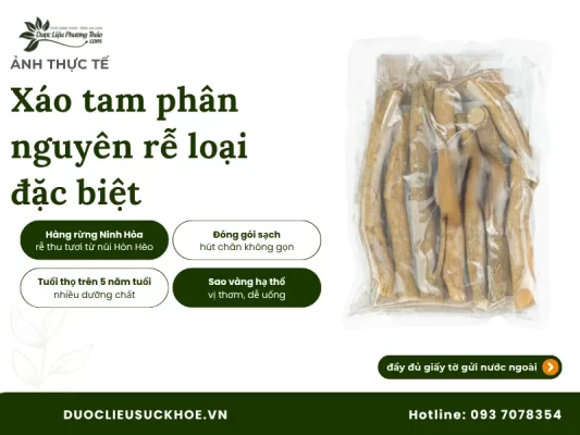 Ảnh thực tế xáo tam phân nguyên rễ loại đặc biệt