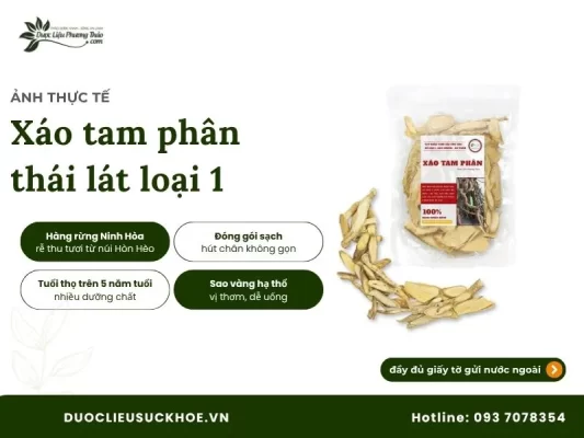 Ảnh thực tế xáo tâm phân thái lát loại 1
