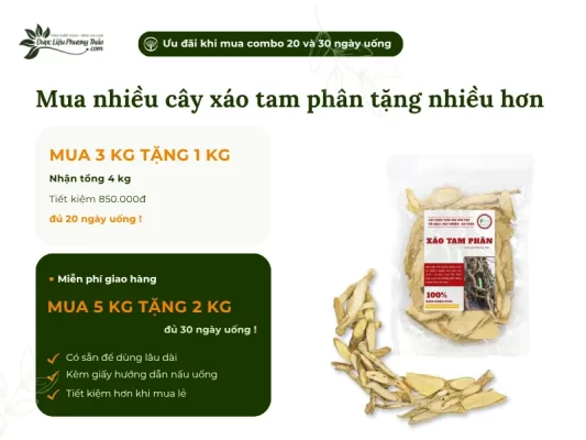 Chương trình khuyến mãi xáo tam phân nguyên rễ loại 1