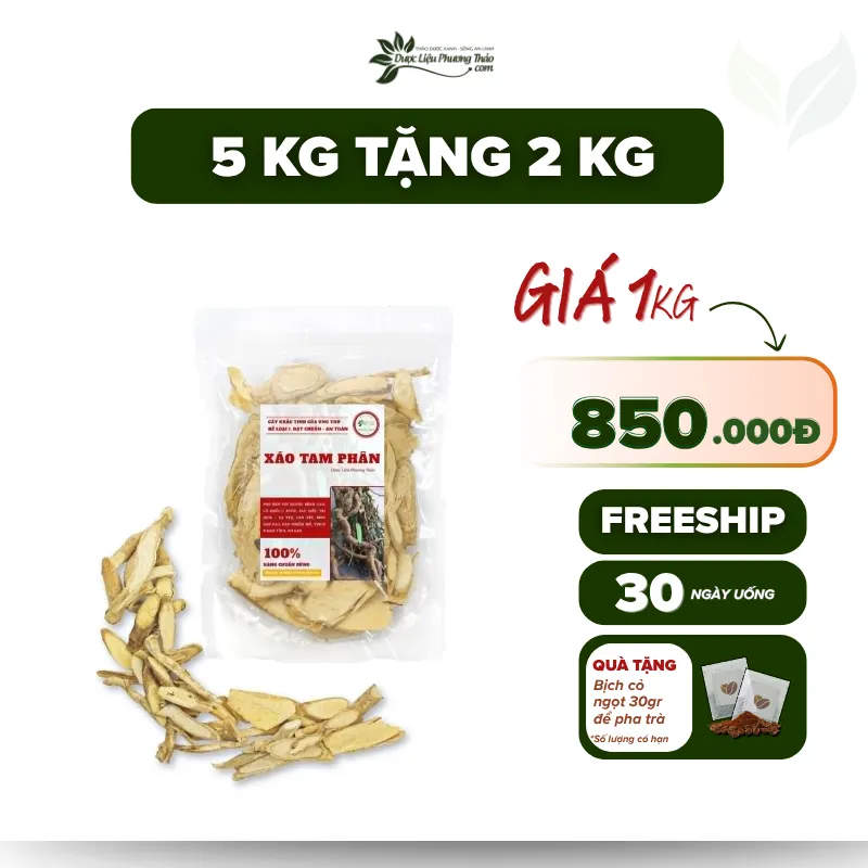 Combo mua 5kg xáo tâm phân thái lát loại 1 tặng 2kg